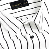 Black & White Stripe Lawn Cotton Men's Formal Shirt