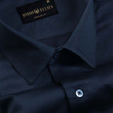 St Patrick Navy Soft Cotton Premium Formal Shirt