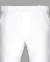 White Luxurious Linen Pant
