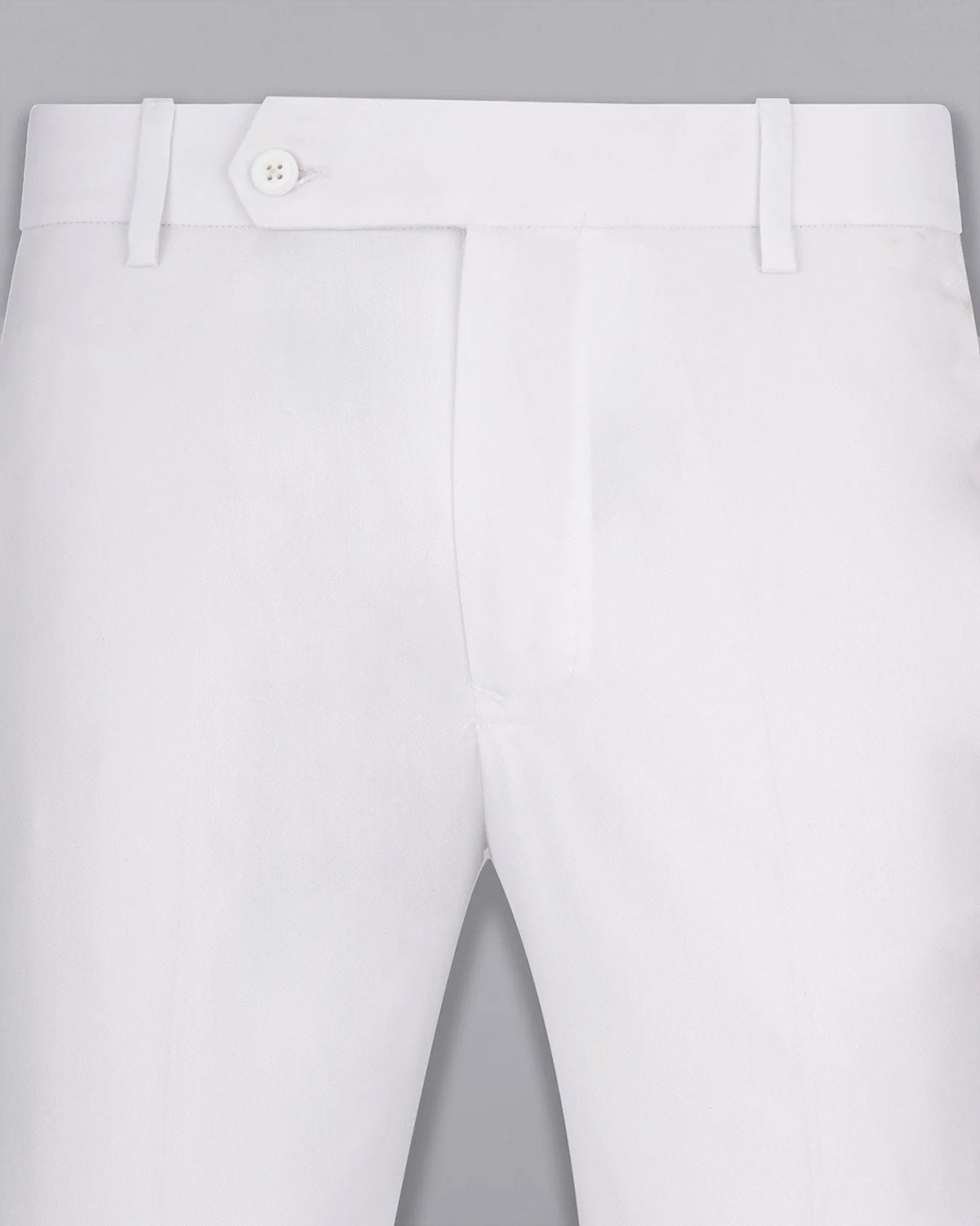 Bright White Normal Fit Pant For Men - John Ellies