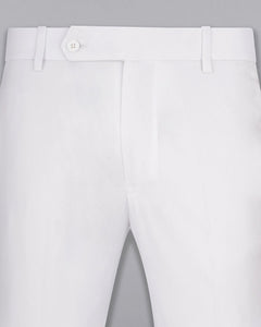 Bright White Normal Fit Pant For Men - John Ellies