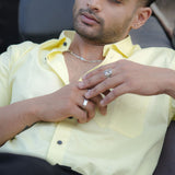 Lemon Yellow Soft Cotton Luxury Formal Shirt For Men's