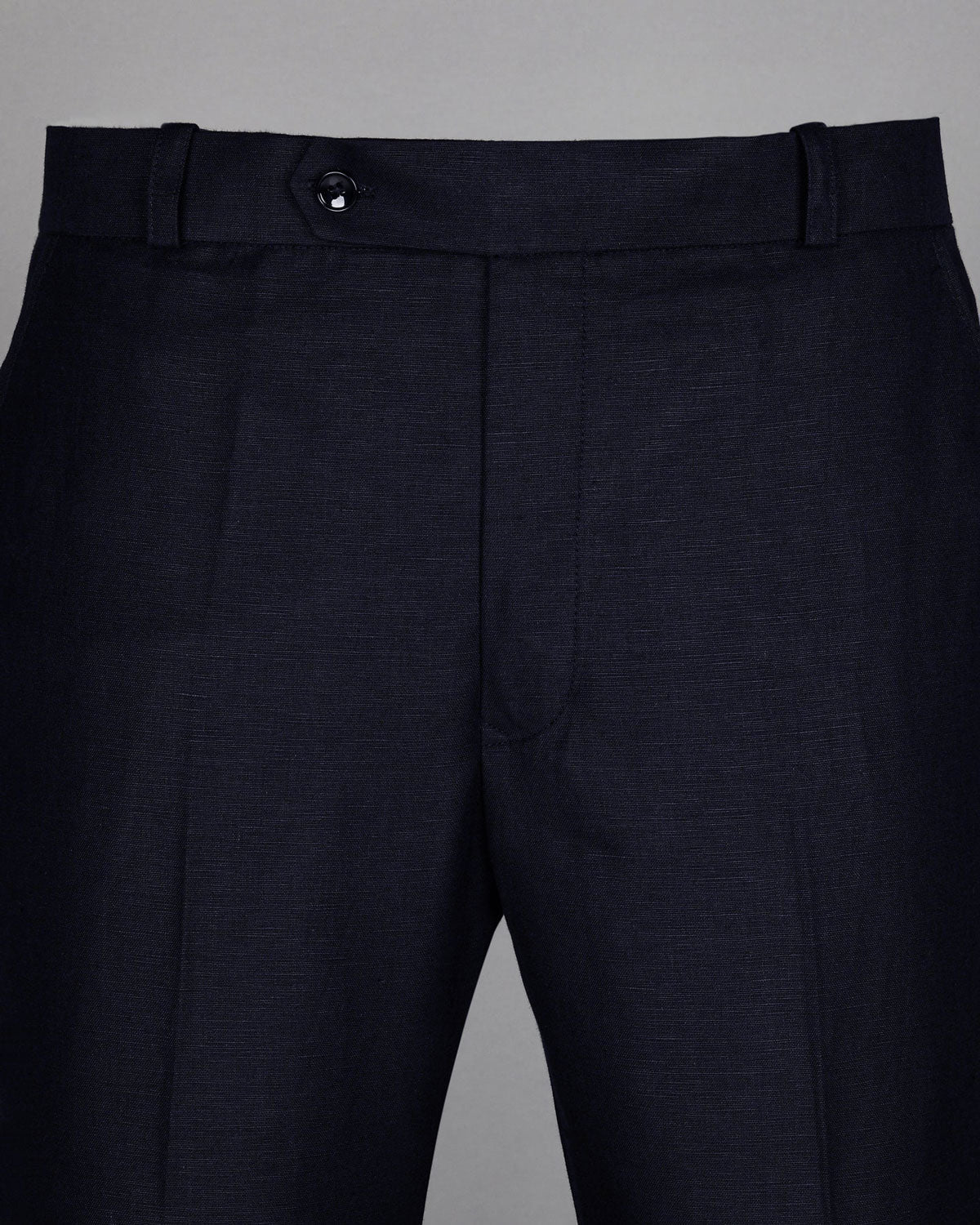 Navy Blue Luxurious Linen Pant - John Ellies