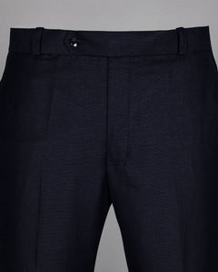 Navy Blue Luxurious Linen Pant - John Ellies