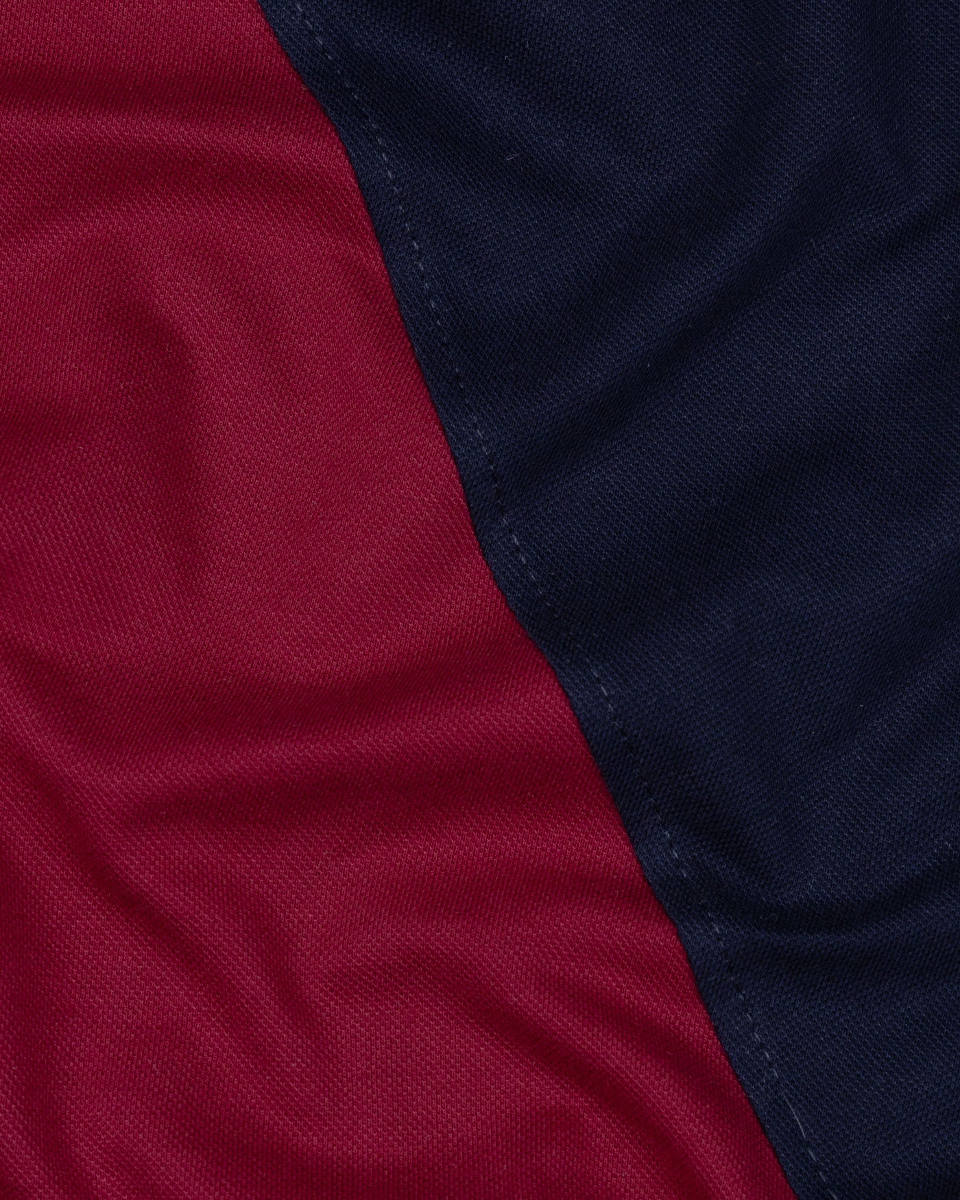 Noirome Red With Blue Cotton Polo T-Shirt - John Ellies