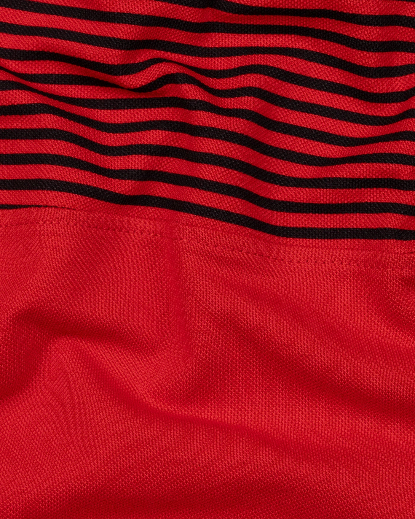 Midnight Red Stripe Cotton T-Shirt - John Ellies