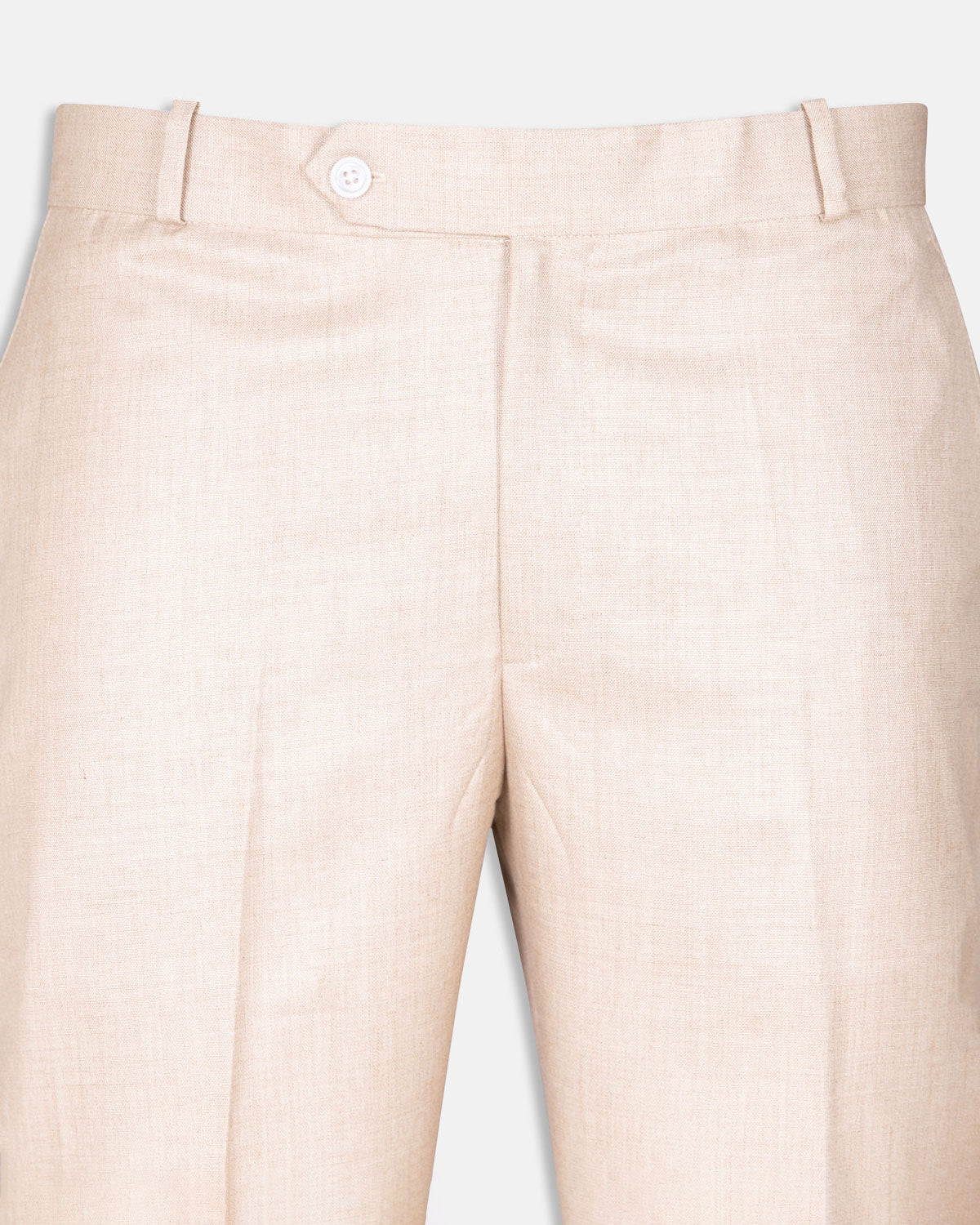 Merino Cream Normal Fit Cotton Pant - John Ellies