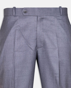 Merino Grey Normal Fit Cotton Pant - John Ellies