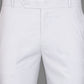 Manatee White Silver Normal Fit Pant For Men - John Ellies