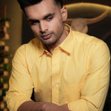 Yellow Checkered Premium Gingham Cotton Shirt
