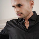Black Super Soft Premium Cotton Formal Shirt
