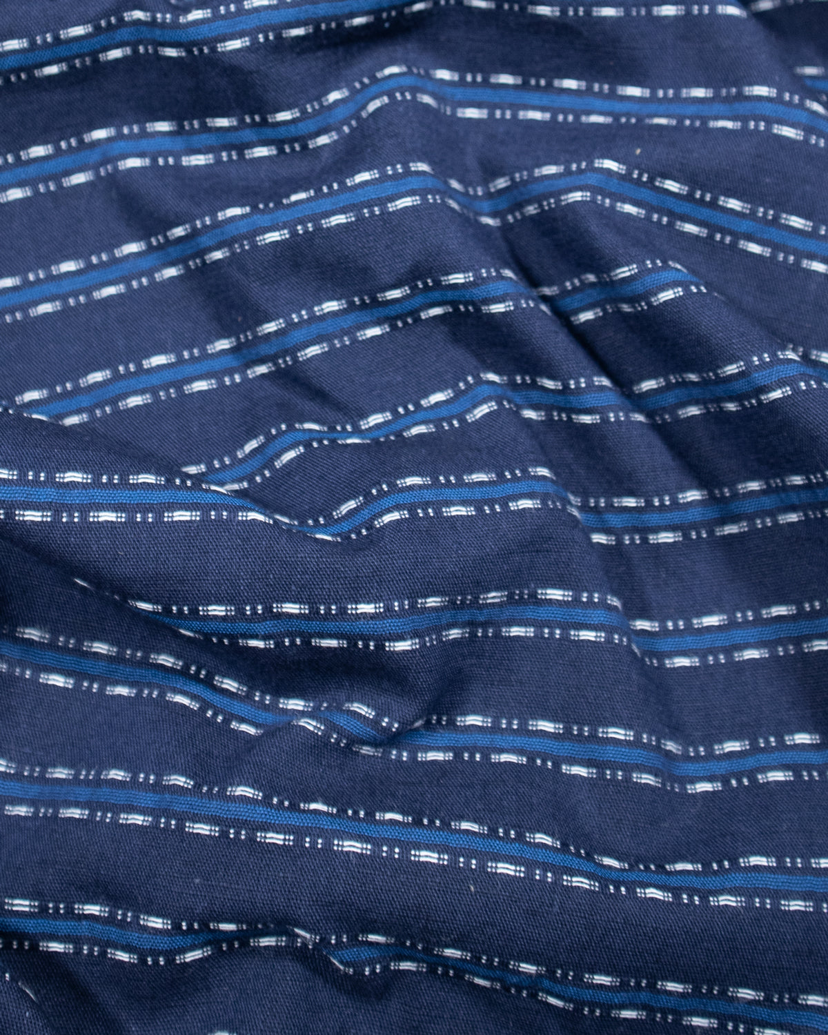 Space Navy Road Stripes Cotton Formal Shirt - John Ellies