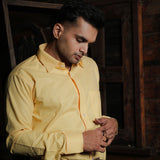 Yellow Checkered Premium Gingham Cotton Shirt
