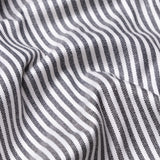 Night Black Button Down Oxford Cotton Stripe Shirt