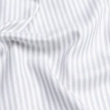 Mercury Silver Button Down Oxford Cotton Stripe Shirt