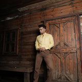 Yellow Checkered Premium Gingham Cotton Shirt