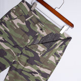 Tuscan Brown and Wenge Green Camouflage Cotton Shorts