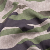 Tuscan Brown and Wenge Green Camouflage Cotton Shorts