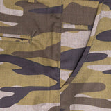 Sandrift Green With Quicksand Beige and Dorado Brown Camouflage Cotton Shorts