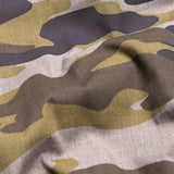 Sandrift Green With Quicksand Beige and Dorado Brown Camouflage Cotton Shorts